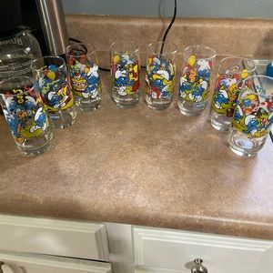 Vintage smurf glasses
